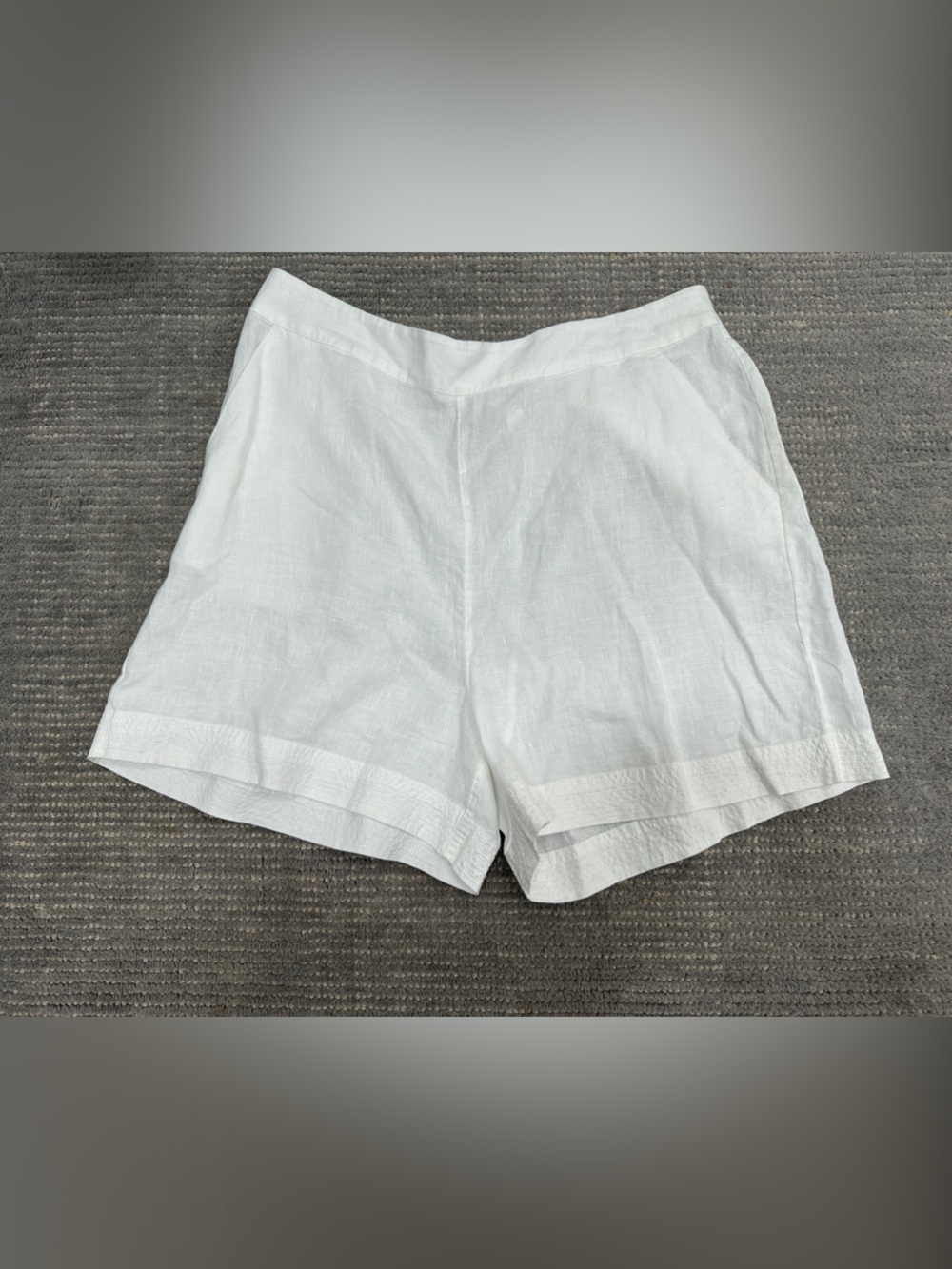 The White Company White Linen Blend Shorts